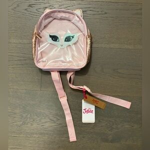 Justice pink girls fox mini backpack new with tags retail $52